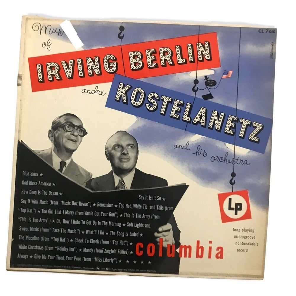 Music of Irving Berlin Andre Kostelanetz LP VTG Vinyl Columbia Records